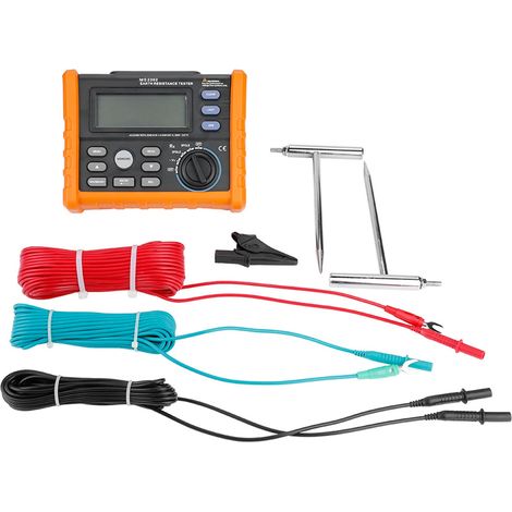 Testeur de résistance de terre numérique PEAKMETER MS2302, mesure 0 à 4 kΩ, enregistrement de 100 données, appareil de mesure portable pour installation électrique (1/5)