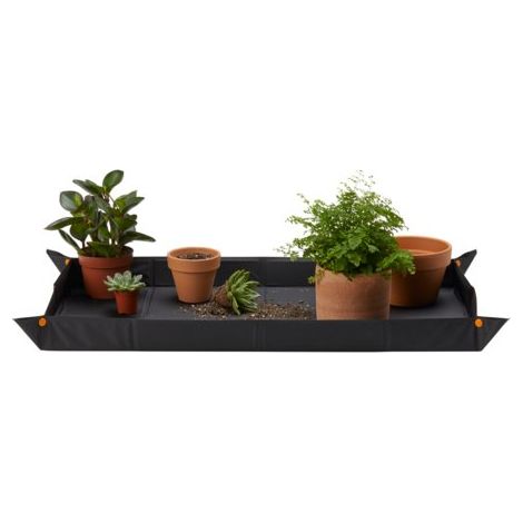 Fiskars 1071304 Esterilla de jardinería plegable negra duradera