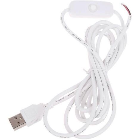 Câble d'alimentation USB 5V pour bande LED avec interrupteur marche/arrêt fiable (1/4)