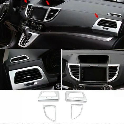 Ensemble de 4 panneaux de garniture chromés ABS pour sortie d'air avant de voiture Honda CRV/CR-V 2012--JXLGV (1/4)