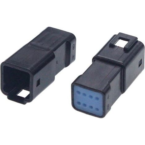 Connettore JWPF femmina  porta maschio 8 vie nero