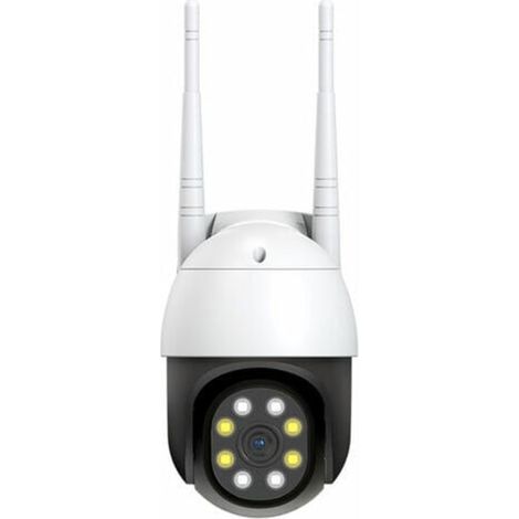 Caméra de surveillance extérieure sans fil PTZ WiFi 720P, angle de vue panoramique à 360°, vision nocturne, audio bidirectionnel, détection de mouvement, application Yoosee (1/5)