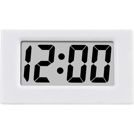 Reloj LED triangular con alarma digital electrónica para escritorio, mesita de noche o decoración blanca. (1/4)