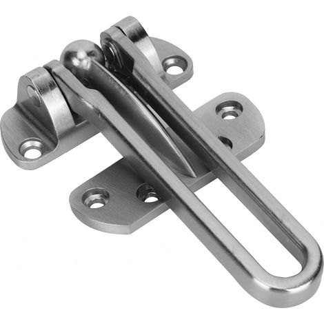 Diebstahlsicherer Türriegel aus Edelstahl für Zuhause und Hotel (gebürstetes Nickel) (1/5)