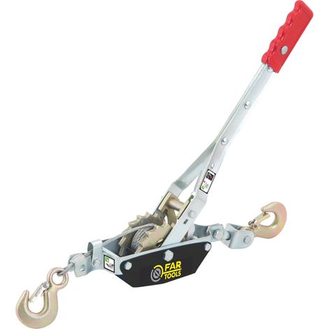 Fartools – Treuil de halage à levier 1000kg – Câble acier Ø 4mm, L = 2m – Charge de travail 450kg – Crochets forgés pour sécurité - TF1000 (1/5)