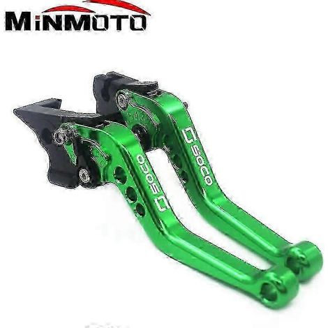 Leviers de frein et d'embrayage uniques en aluminium compatibles avec les motos Super Soco TC Max/50/Wanderer TS 50 2020-2021 (Vert-B) (1/5)