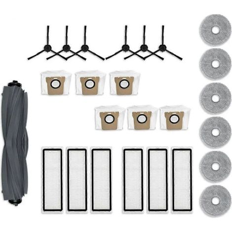 Accessoires et pièces de rechange pour L30 Ultra : brosse principale, filtre HEPA, lingette de nettoyage et sac à poussière (1/5)
