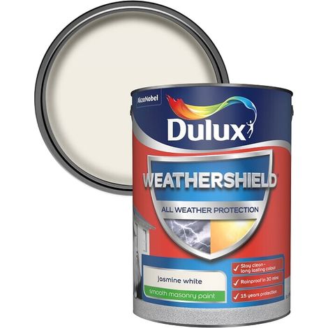 Dulux All Weather Protection Smooth Masonry - 5L - Jasmine White