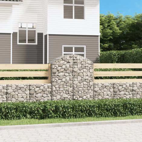 Gabion à arc élevé 100x50x120/140 cm Fer galvanisé