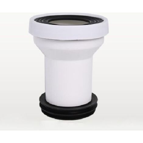 Buse de raccordement pour tuyau de toilette - Buse de vidange droite excentrique (A) (1/2)