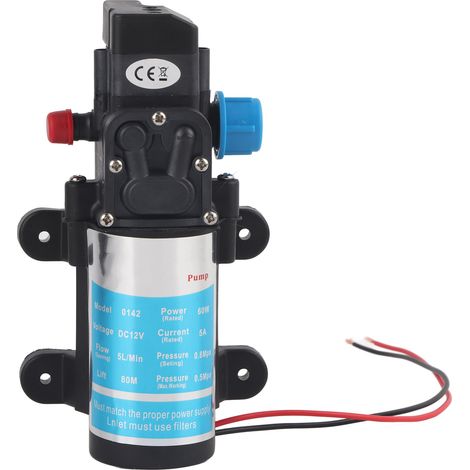 Pompe à membrane miniature, pompe électrique 12 V 60 W avec pressostat pour le pompage