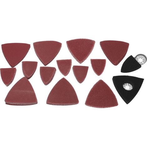Teichreinigungsset mit 80x80mm und 85x35mm dreieckigem Oszillationswerkzeug, kompatibel mit Körnungen von 60, 80, 120, 180 und 240