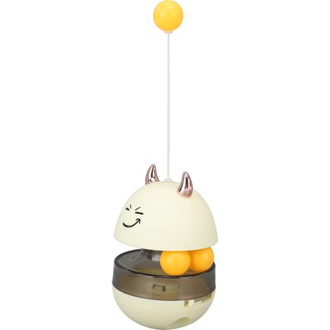 Leckerli-Spenderball für Katzen, interaktiver Futterball für Hunde und Haustiere, gelb (1/5)