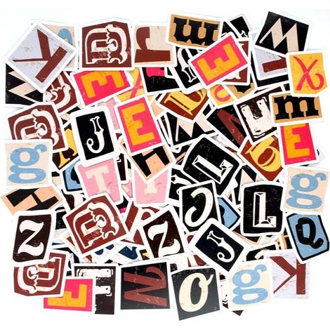 104Pcs Autocollants de Lettres Rétro, Autocollants de Lettres en Vinyle Imperméables, Autocollants de Bricolage pour la Décoration de Valises de Voyage, d'Enseignes, de Boîtes aux Lettres (1/5)