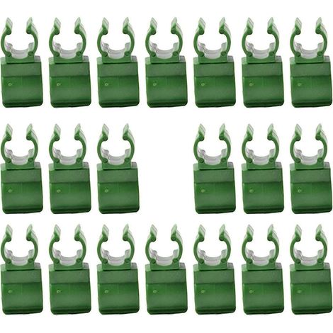 20 clips de connexion pour treillis de plantes, réutilisables, rotatifs et réglables, clips de fixation à boucle pour serre-11mm