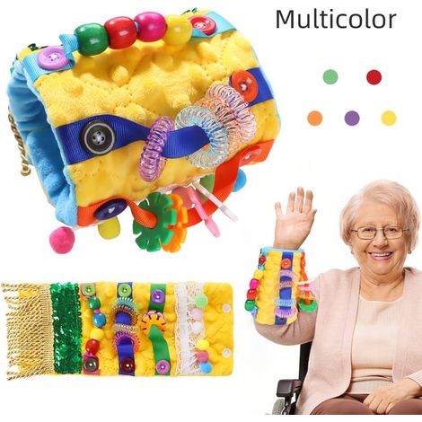 28×12 cm Sensorisches Stressabbau-Armbandspielzeug, ein taktiles Trainingsgerät mit verschiedenen Texturen, ein Hilfsmittel zur Linderung von Angstzuständen, zur Förderung der Feinmotorik und zur Schu (1/4)