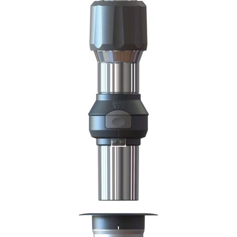 Adaptateur aluminium pour poteau Ø20 à 50mm – Fixation solide – Compatible avec base d'ancrage GARD&ROC – Visserie inox – Gard&Rock (1/5)