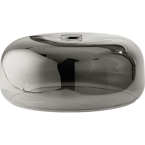 Suspension En Verre Soufflé Miroité Fumé, Diamètre 33 Cm, Douille E27, Design Moderne Et Élégant Pour Intérieur, Luminaire De Qualité - Perenz (1/2)