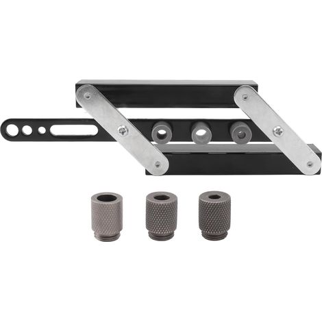 Localisateur de Poinçon 2 en 1, Gabarit de Centrage, Outils de Guidage de Perçage Réglables pour la Menuiserie, Localisateur de Perceuse de Connexion de Planche (1/5)