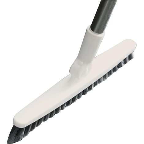 Brosse à récurer à Long Manche avec Long Manche, Brosse Dure, raclette et Poils pour Nettoyer Les Cuisines, salles de Bains, Carreaux, garages, Murs et piscines (Beige 88.5 cm) (1/5)