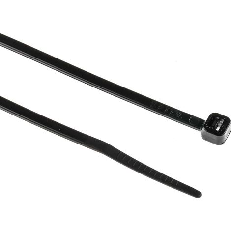 Serre-câble RS PRO Noir en Nylon 66, 142mm x 3,2 mm ( Prix pour Sachet de 100 ) (1/2)