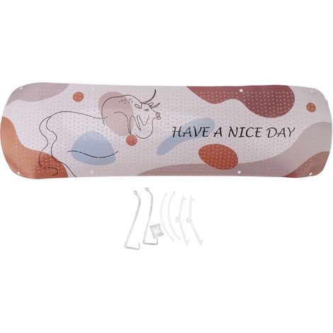 Déflecteur d'air universel pour climatiseur, pare-brise directionnel, montage mural, sortie d'air froid, ailettes de type 2 (1/5)