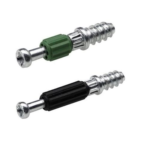 Hettich – Goujon vissé pour bois dur – Acier nickelé – Douille Ø8 pour facilité de pose – Cote de serrage 20 mm pour DU 243 T (1/3)