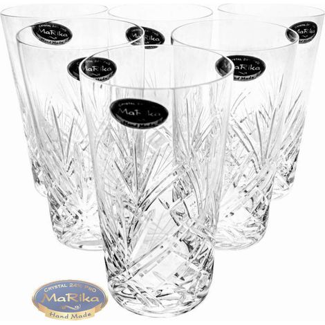 Bicchieri in cristallo per acqua e succhi di frutta 150 ml Ananas 6 pezzi (1/5)