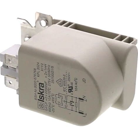 BOSCH, CONDENSATEUR Lave-Linge ANTIPARASITE KPL3524 ISKRA 0.47uF +2x22000pF +2x1mH