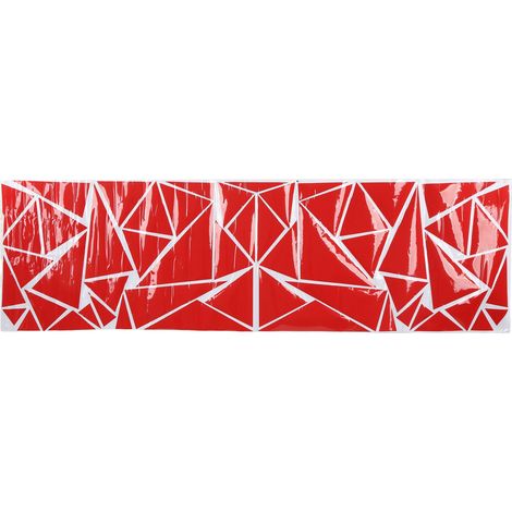 Autocollant triangulaire universel 200x60cm pour voiture, SUV et camion - Accessoire de style automobile rouge (1/5)