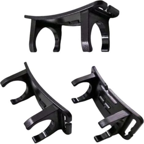Supports fixation lampe frontale LED rechargeable, clip remplacement serre-tête (Lot de 3, 24 mm, noir) (1/5)