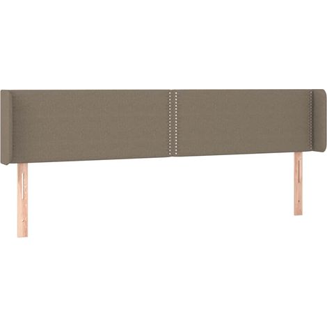 Maison Exclusive - Cabecero de tela gris taupe 203x16x78/88 cm (1/5)