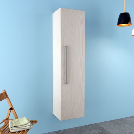 Colonna sospesa senna pensile bagno con anta made in italy reversibile finitura- frassino tranché - confezione 1 (1/2)