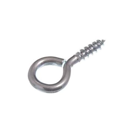 Lot de 10 crochets fermés à visser n°8 – 4 mm x 35 mm – BZP (placage zinc brillant) (1/2)
