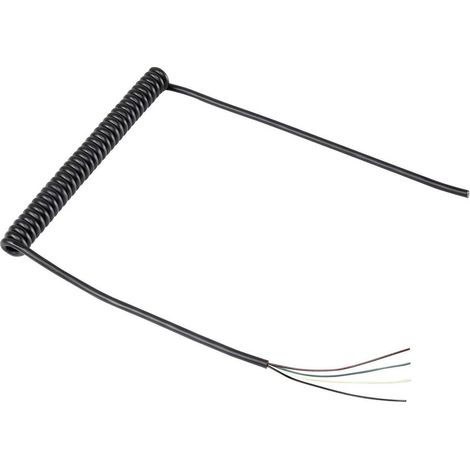 TRU COMPONENTS 1570978 Cavo a spirale 188 mm / 500 mm 4 x 0.12 mm² Nero 1 pz. (1/2)