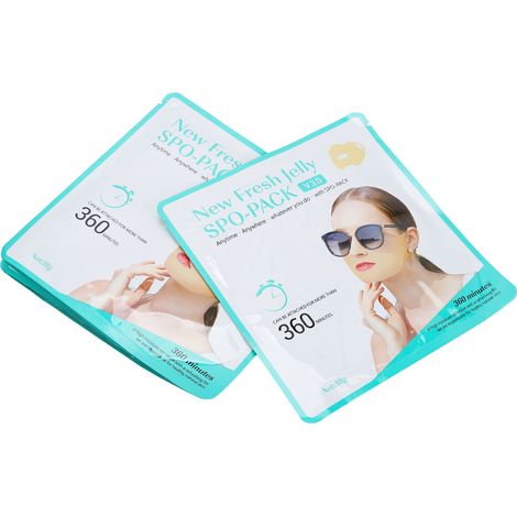 Lot de 6 masques hydrogel jetables hydratants de protection solaire, demi-couvrants, à suspendre aux oreilles, patch rafraîchissant. (1/5)