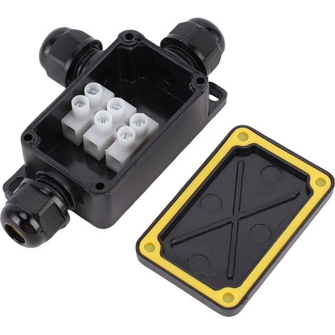 Boîtier de protection extérieur pour câbles électriques, étanche IP66, pour multiprise, prise, minuterie, guirlandes lumineuses FSH6866-3P (1/2)