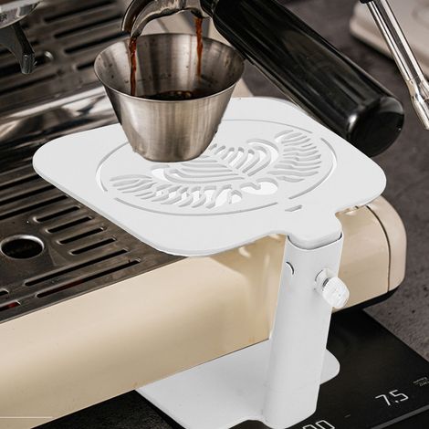 Höhenverstellbarer, wasserdichter Ständer für Waagen elektronischer Kaffeemaschinen Hebe- und Anhebeständer, weiß mit Latte-Art-Muster (1/5)