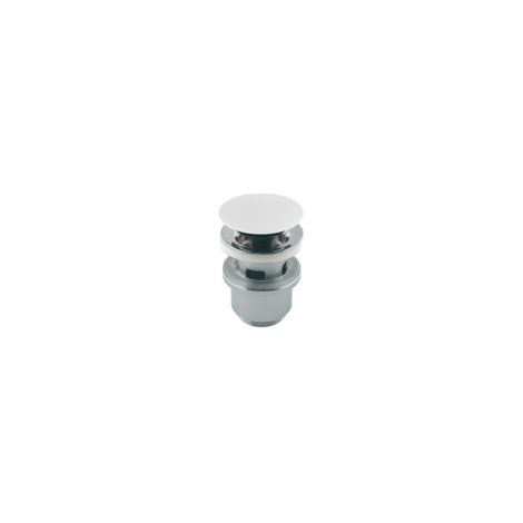 Piletta click clack per lavabo con troppo pieno tappo in ceramica