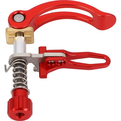 Collier de serrage rapide pour tige de selle en acier inoxydable, compatible avec les vélos pliants 3sixty de 31,8 mm (rouge). (1/5)