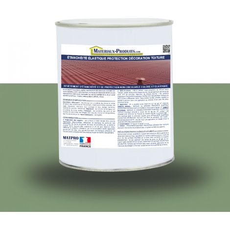 Etanchéité Elastique Protection Décoration Toiture - 1 Kg Vert clair - MATPRO (1/5)