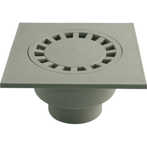 Marley Hof-Ablauf DN 75 Abgang senkrecht, Rost 20 x 20 cm Siphons & Abläufe (1/4)
