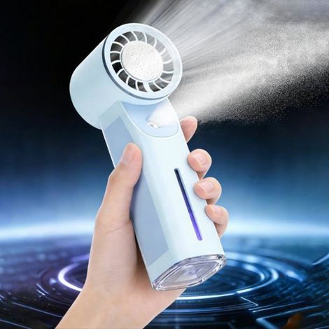 Ventilateur Brumisateur - 1800 mAh - 5 Vitesses - Pour Bureau Camping Plage Jardin - 1 Pièce (1/5)