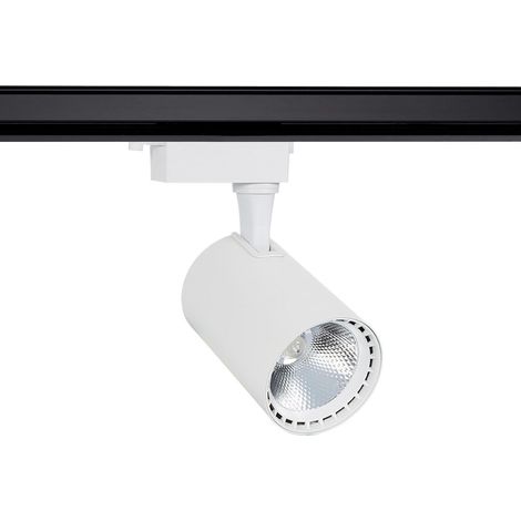 Spot LED sur Rail Monophasé 30W Bron Blanc 3000K Blanc chaud