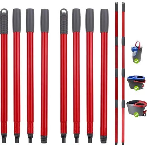 Lot de 2 manches de rechange compatibles avec les balais à franges Viledar/O-Cedars Spin Turbo pour accessoires Turbo Smart/EasyWring&Cleaning – Chiffon non inclus (1/3)