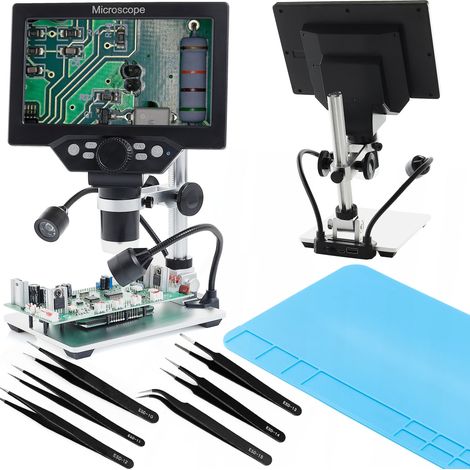 Microscope numérique x1200 + tapis TE-509 + 6 pinces ESD (1/5)