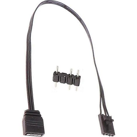 Câble adaptateur RGB 3 broches vers 4 broches pour Corsair ARGB 5V, connecteur convertisseur RGB 4 broches vers standard 3 broches de 25 cm (1/4)