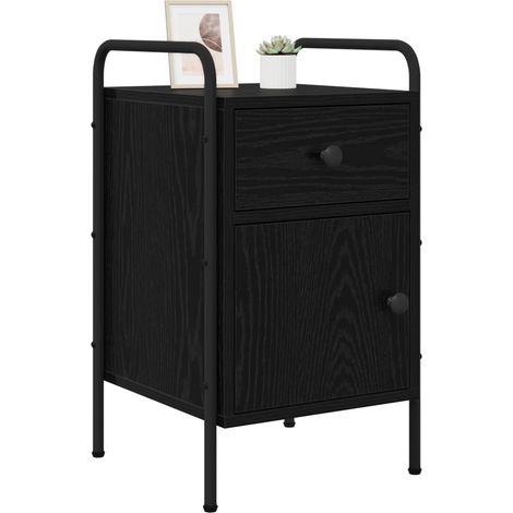 Lot de 2 Tables de chevet, Table de nuit Chêne noir 35x36,5x61 cm (1/5)