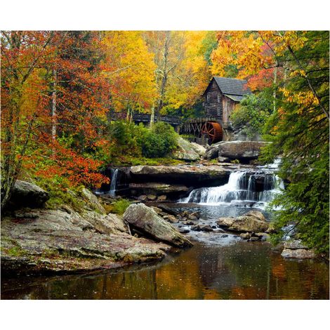 Autumn mill, photo murale intissée, 360x270 cm, 4 parts (1/3)