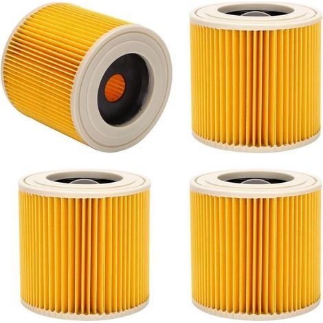 2pcs Filtres, Filtre Aspirateur Cendre, 120mm×115mmAspirateur Eau et Poussière, Filtre à Cartouche Compatible, pour le Nettoyage de la Maison ou du Bureau